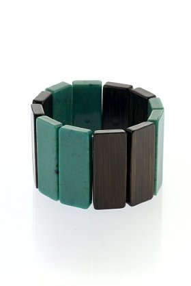 Rectangular Stretch Block Bracelet by M&S Collection