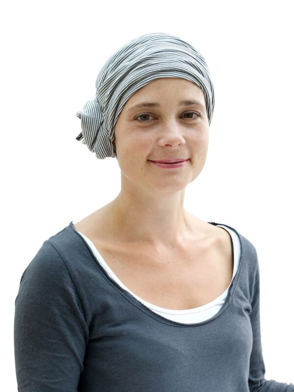Striped Chemo Turban – Gemma
