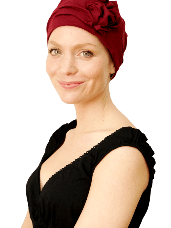 claret rose hat for cancer Inga