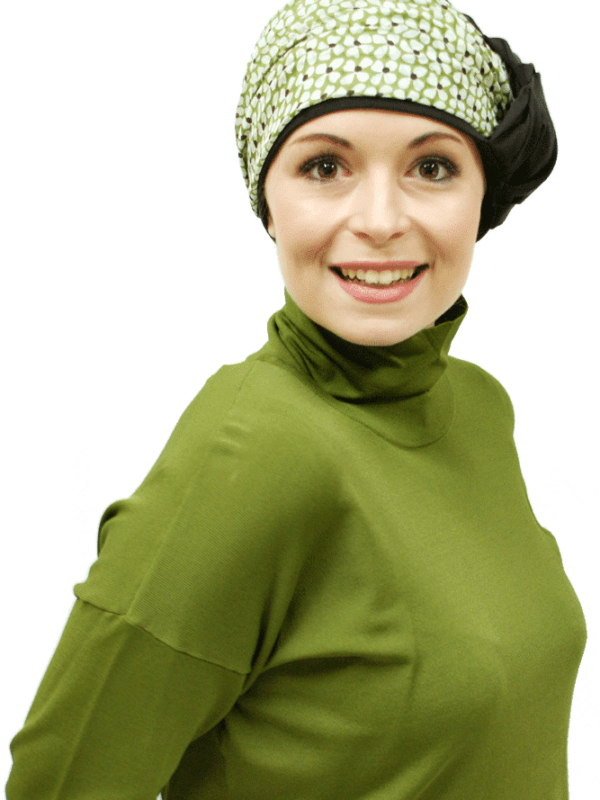 leaf green chemo scarf and turban set