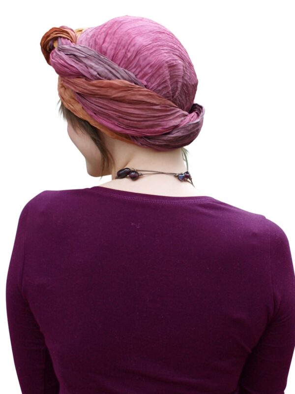 real hair fringe scarf back