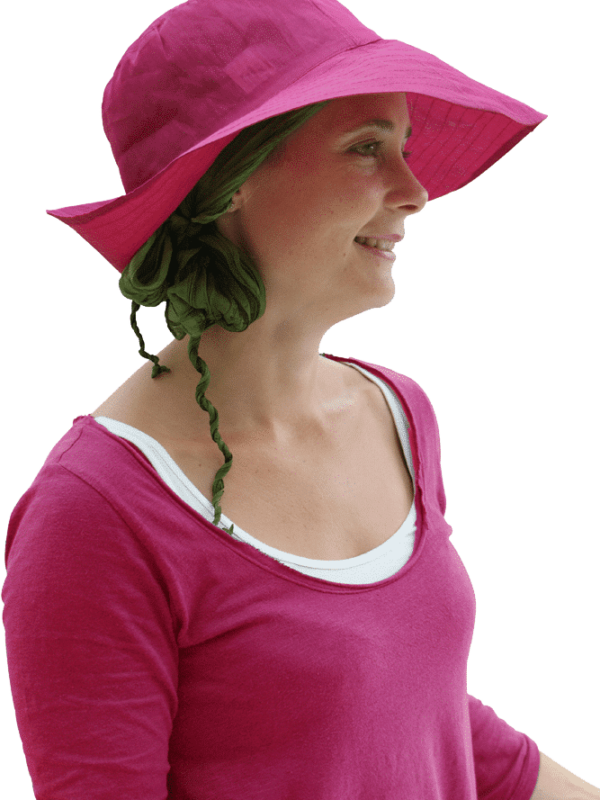 hot pink cotton chemo hat