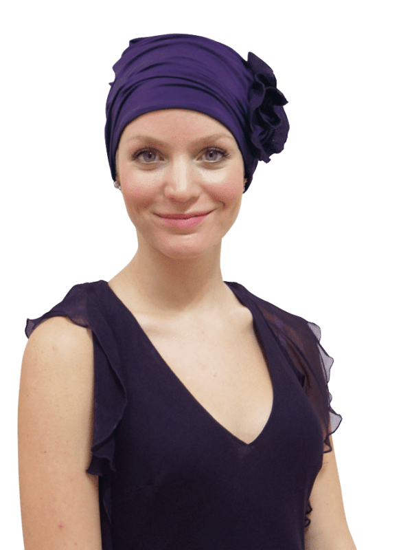 suzie in inky purple turbans uk