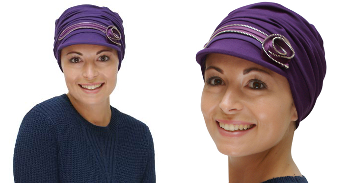 how to cover a bald head for ladies - purple soft jersey baseball cap