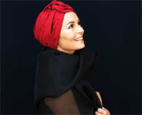 women wearing party wear turban to cover hair loss