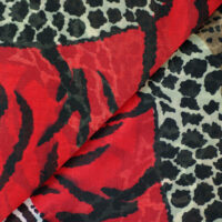 Leopard Scarf With Black Trim - Koi