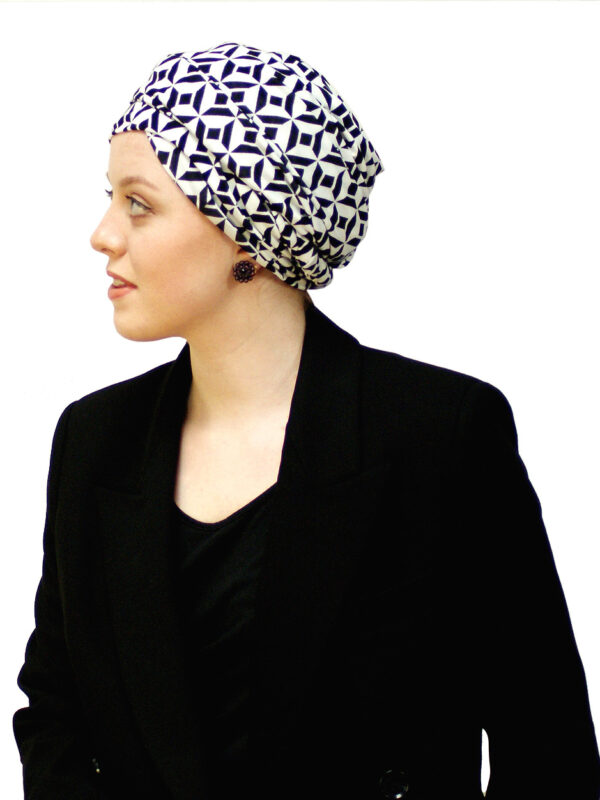 print easy tie turban for women