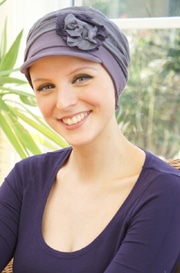 Soft baseball cap to cover chemo hair loss