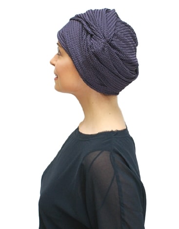 woman wearing purple turban