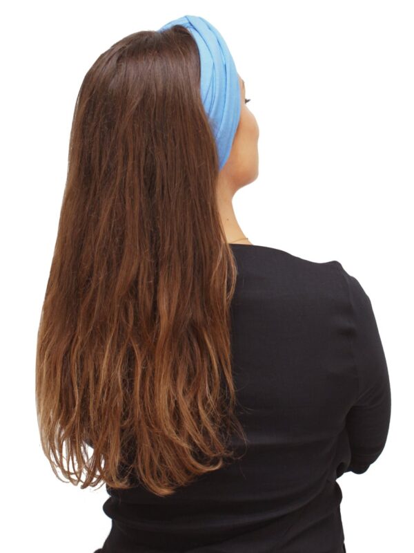 blue wide headband for women