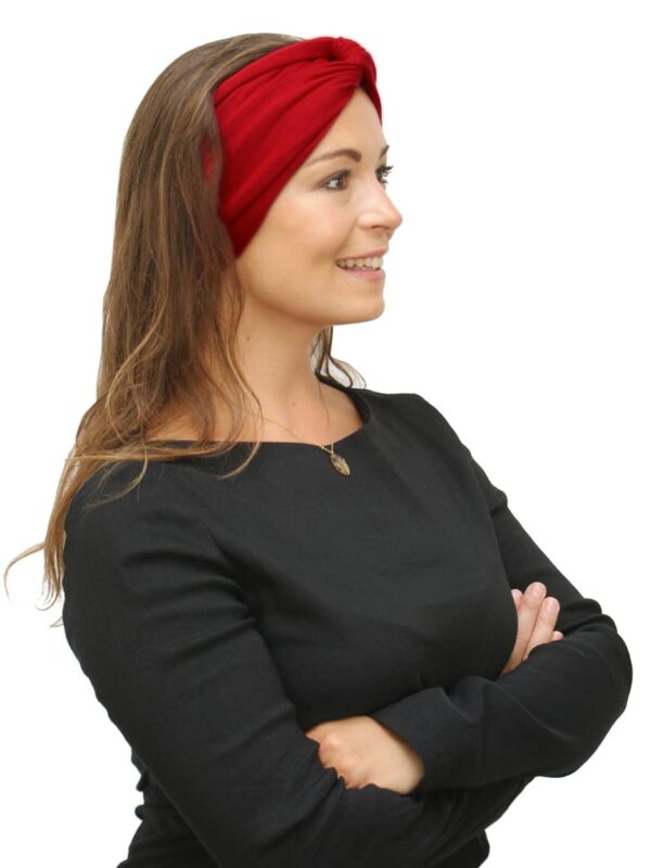 red wide headband for frontal hair loss