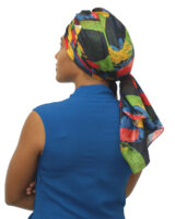 Colourful Silk Print Head Wrap For Hair Loss