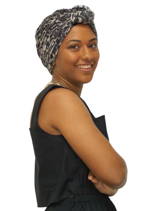 pre-tied pull on womens turban