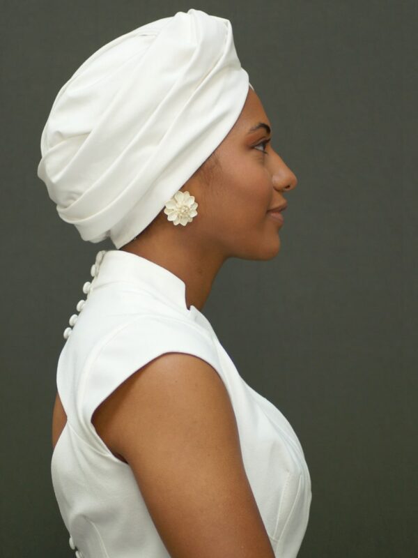 bridal turban with volume and height