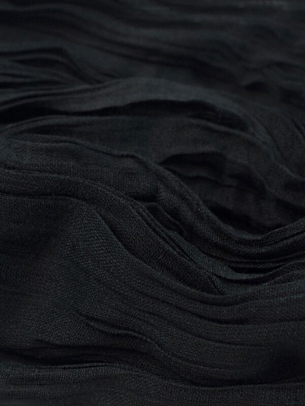 Long Turban Tying Scarf in Solid Black