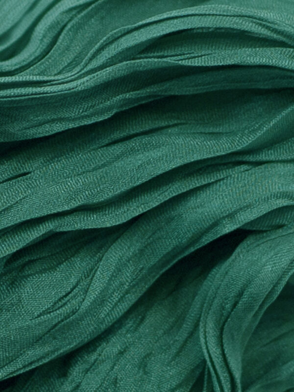 emerald green silk scarf swatch