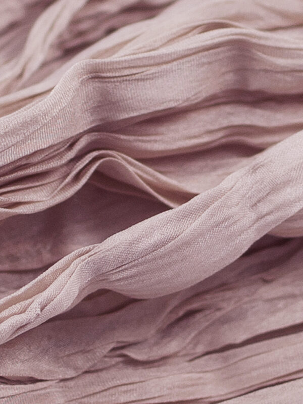 pale pink silk head scarf close up