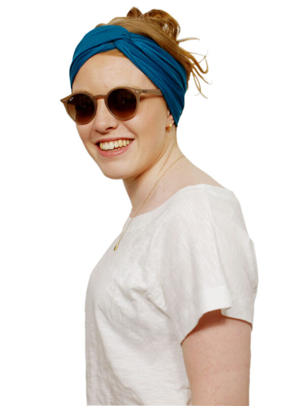 Headbands for thinning hair – Infinity headband Petrol Blue