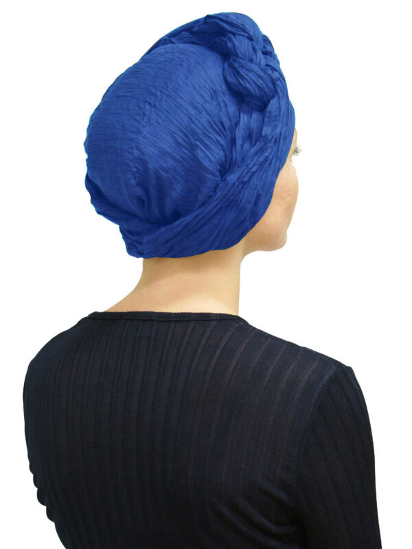 chemo head scarf blue