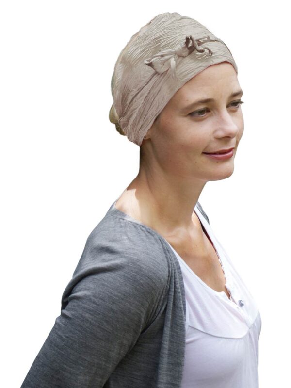 Silk bandana scarf – Putty