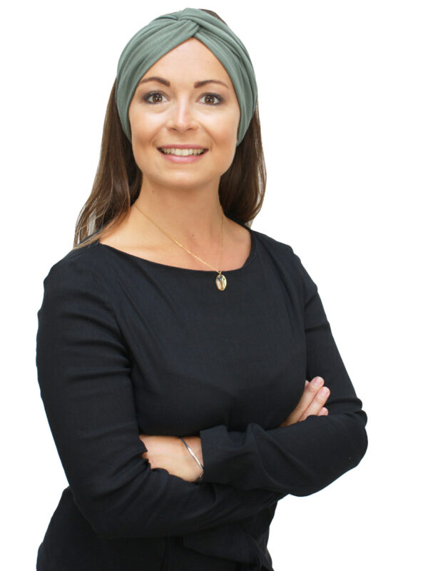 Headbands for thin hair – Sage green – silvery green