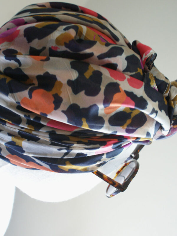 Funky Leopard — Silk Scarf for Chemo Patients