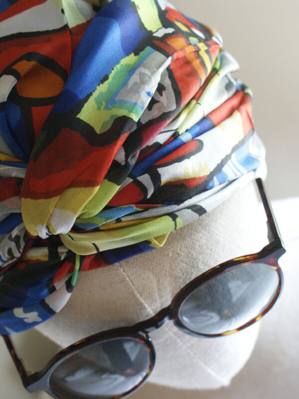 Mondrian — Silk Headscarf for Hair Loss